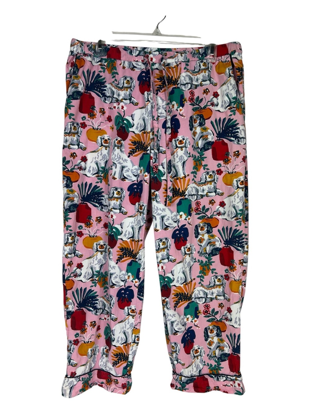 Printfresh Good Dog Pajama Pants Pink Vintage Print Sz M